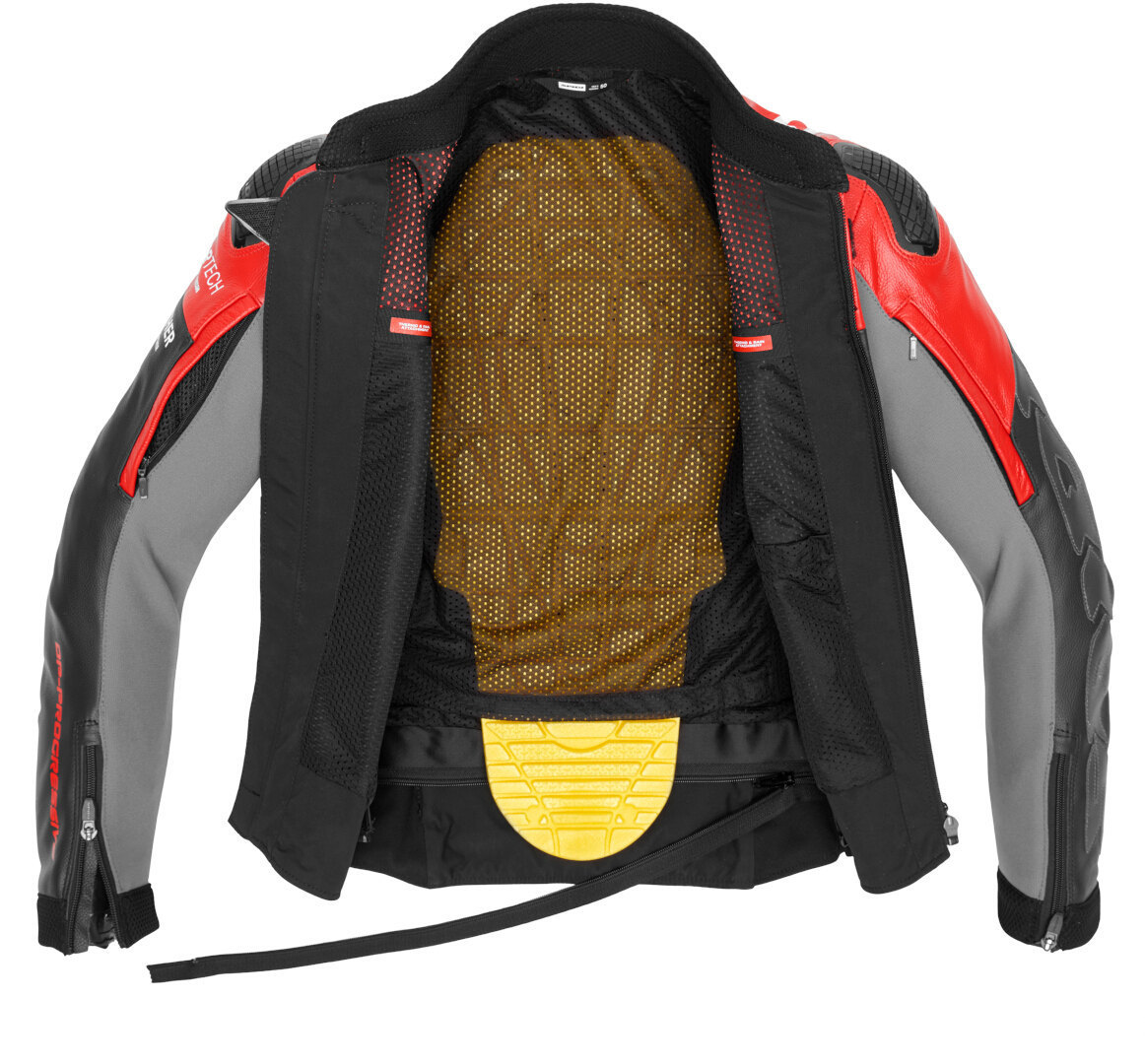 Spidi DP Progressive Blouson en cuir de moto noir/rouge 54 Figure 3