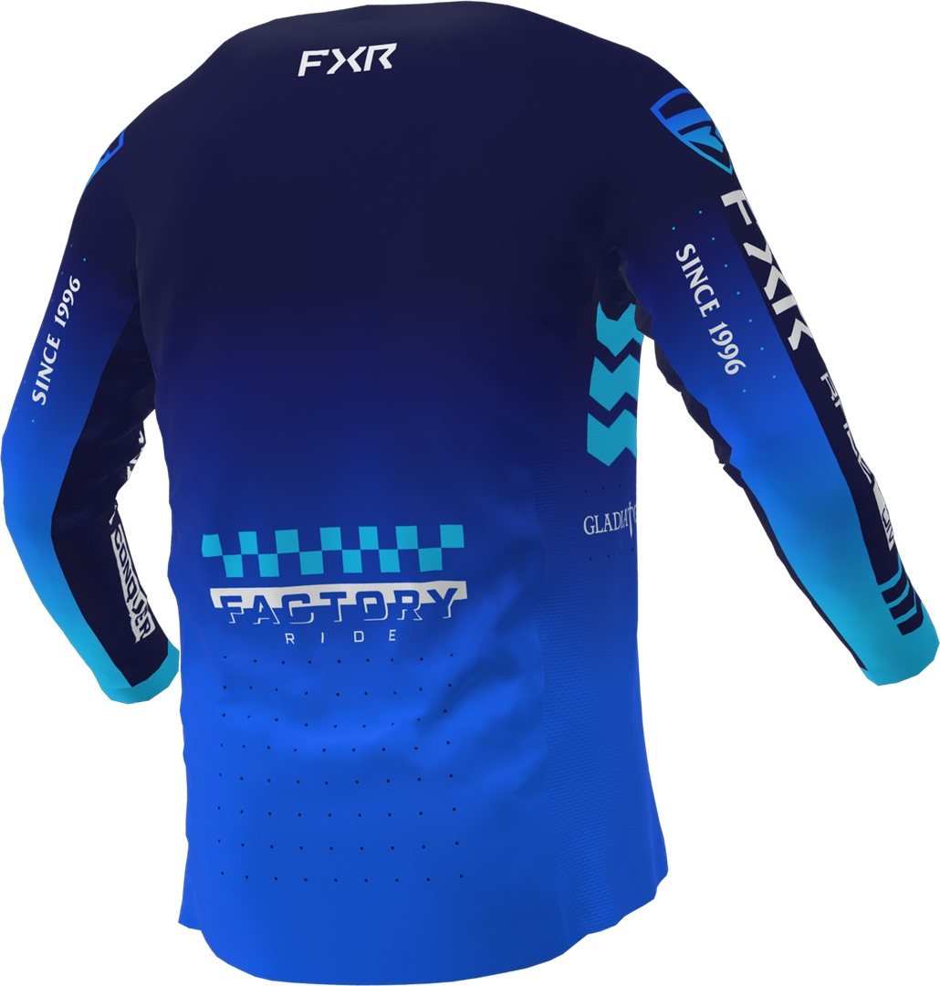 FXR Podium Gladiator 2023 Motokrosový dres modrobílá XXL Obrázek 2
