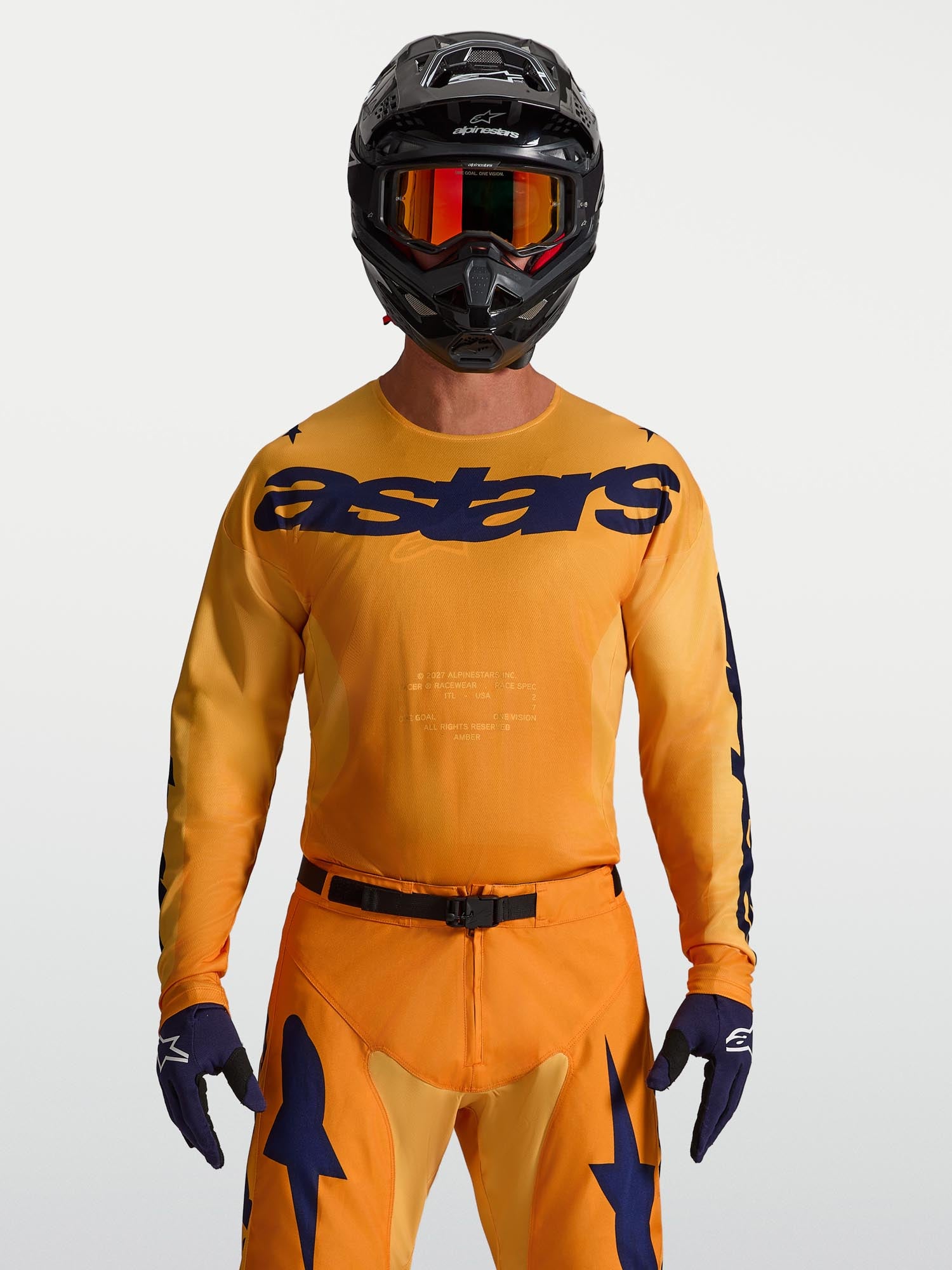 Alpinestars Racer Amber モトクロスジャージ オレンジ/ブルー/イエロー L 図7