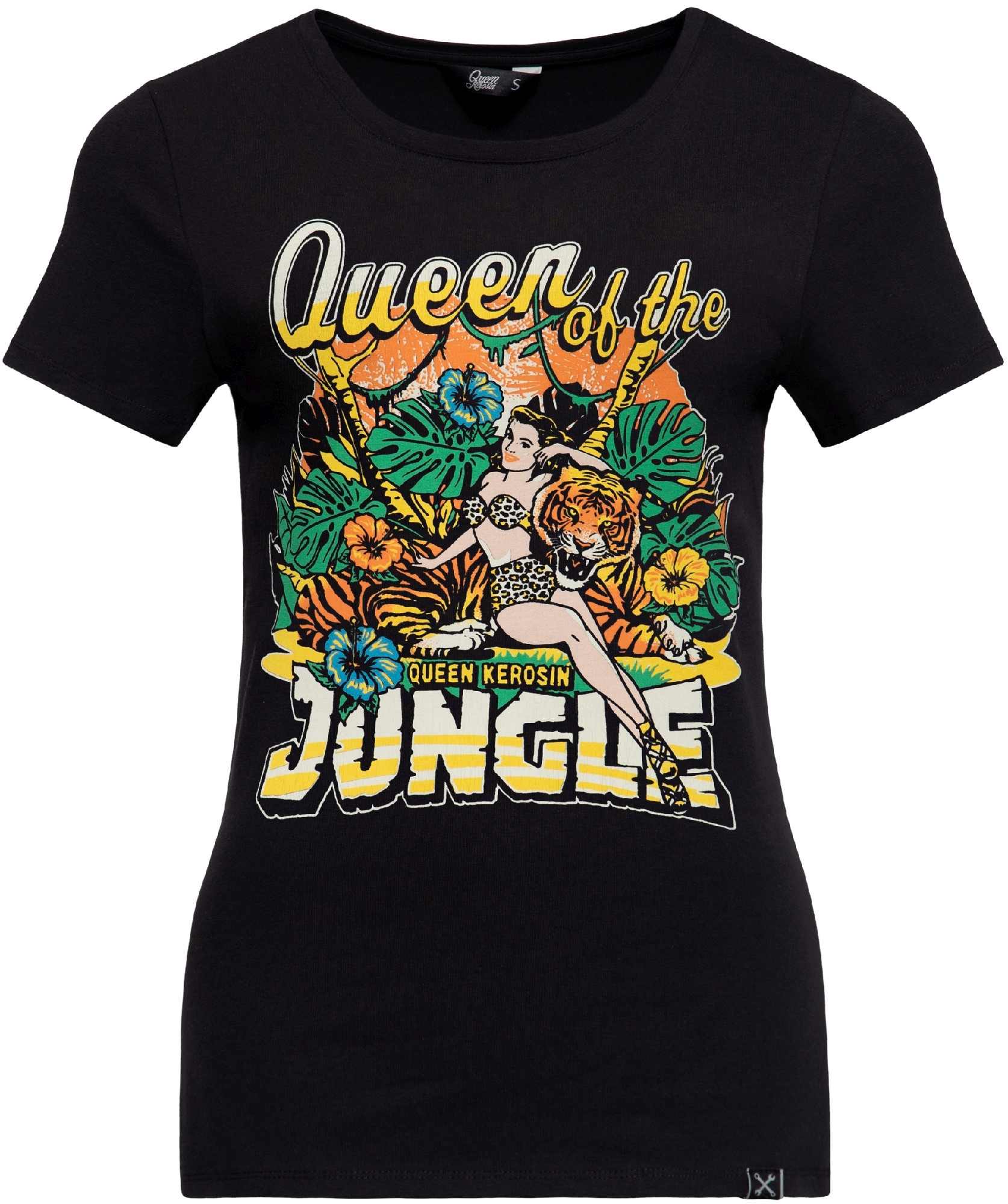 Queen Kerosin Queen Of The Jungle Dámské tričko černá S Obrázek 1