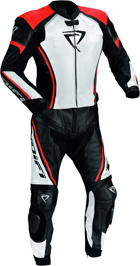 DIFI Suzuka Two Piece Motorcycle Leather Suit black/white/red 54 Figure 1