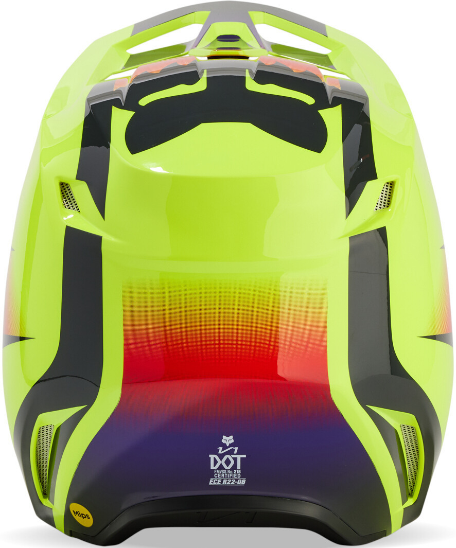 FOX V1 Flora MIPS Motocross hjelm gul/sort S (55/56) Figur 6