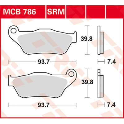 TRW Lucas Bremsbelag MCB786 Figur 1