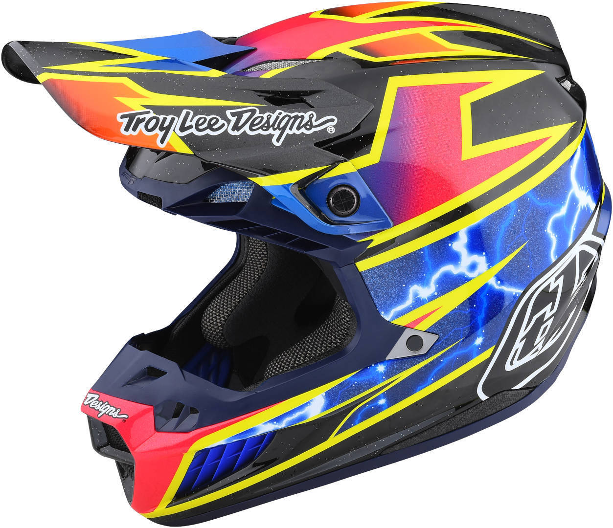Troy Lee Designs SE5 Lightning MIPS Carbon Casco Motocross nero/rosa L (58/59) Figura 1