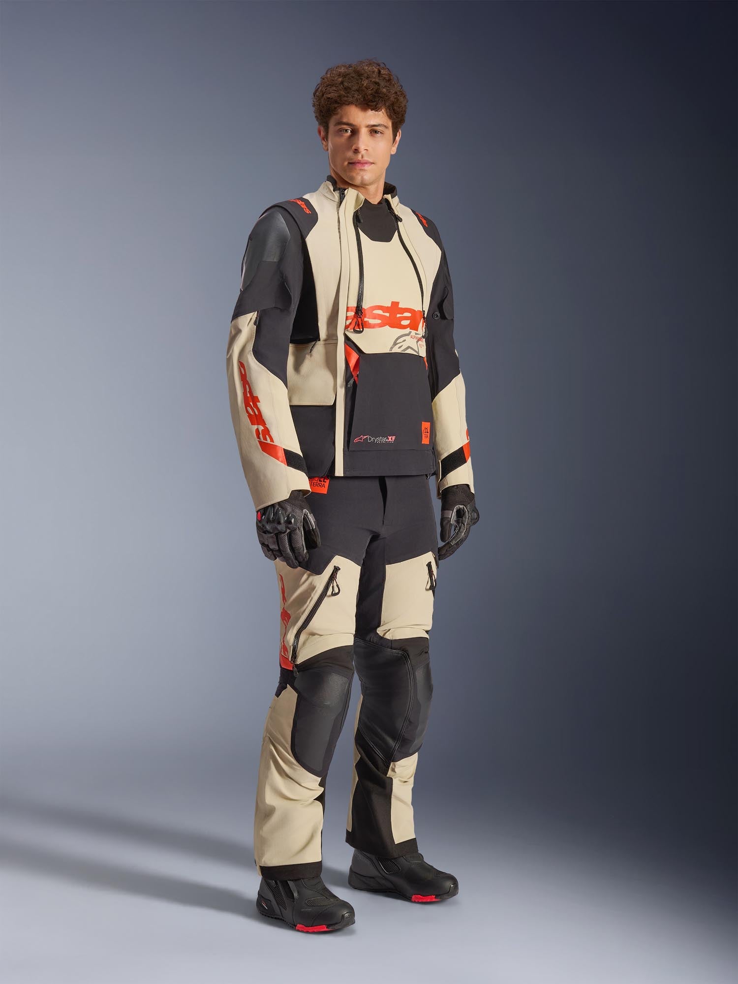 Alpinestars Harok Pro Drystar XF jaqueta têxtil de motocicleta à prova d'água preto/bege M Figura 9