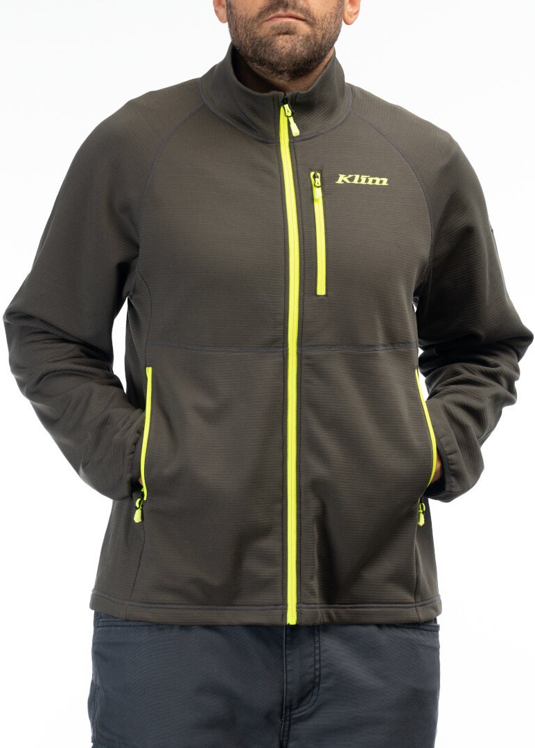 Klim Highline Fleecetakki Harmaa/keltainen L Kuva 4