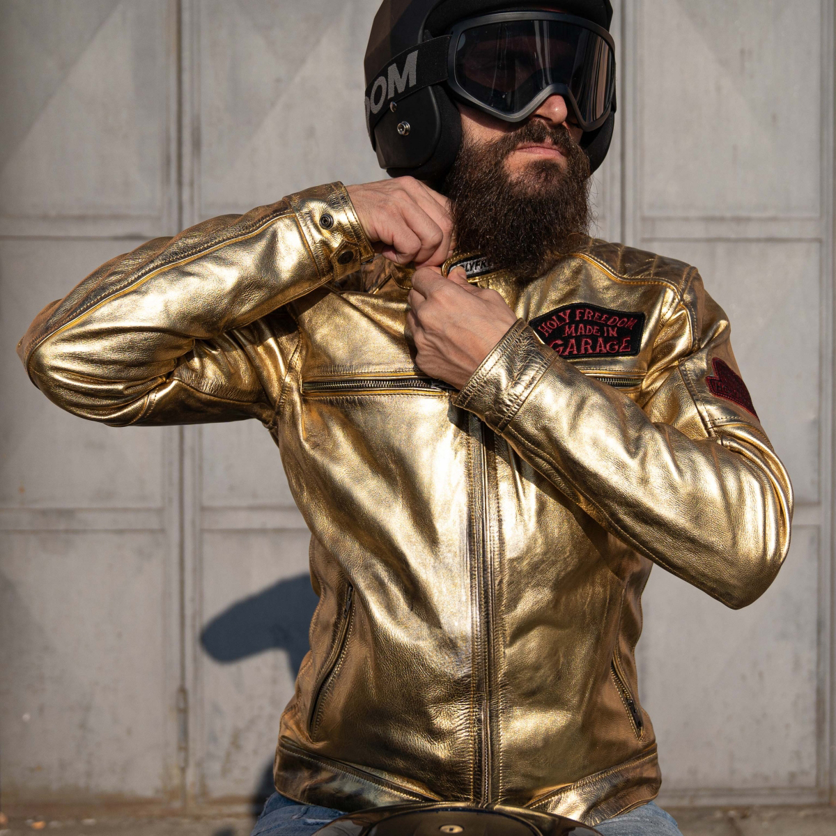 HolyFreedom Zero Lingotto Motorrad Lederjacke S Abbildung 12