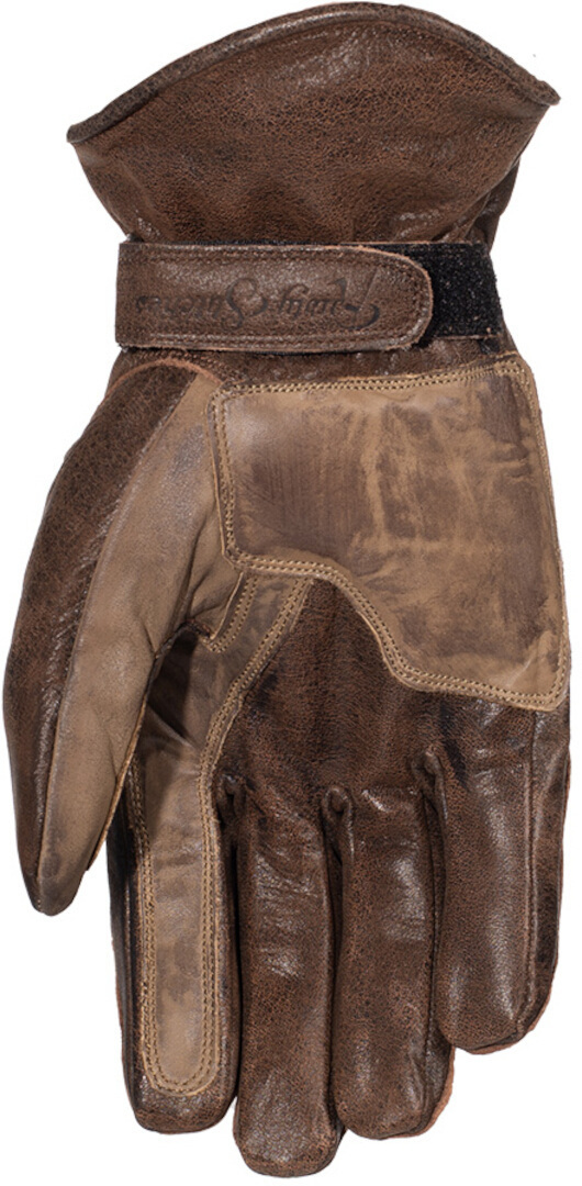 Rusty Stitches Johnny Mănuși de motocicletă Maro închis S Figura 2
