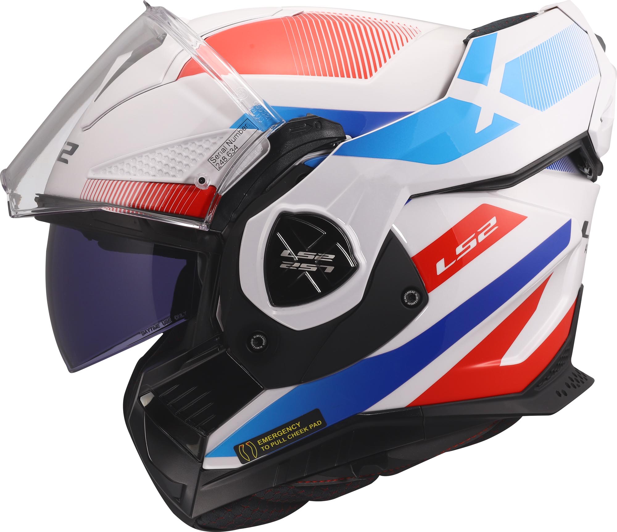 LS2 FF901 Advant X Nova Helm wit/blauw/rood M (57/58) Figuur 11