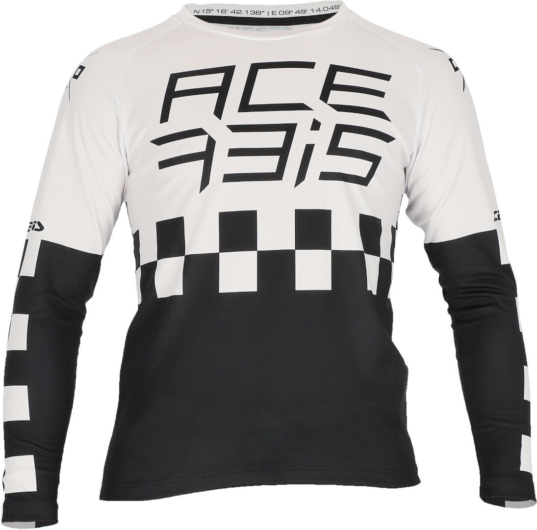 Acerbis MX J-Kid Tricou de motocross pentru copii Alb/Negru L Figura 1