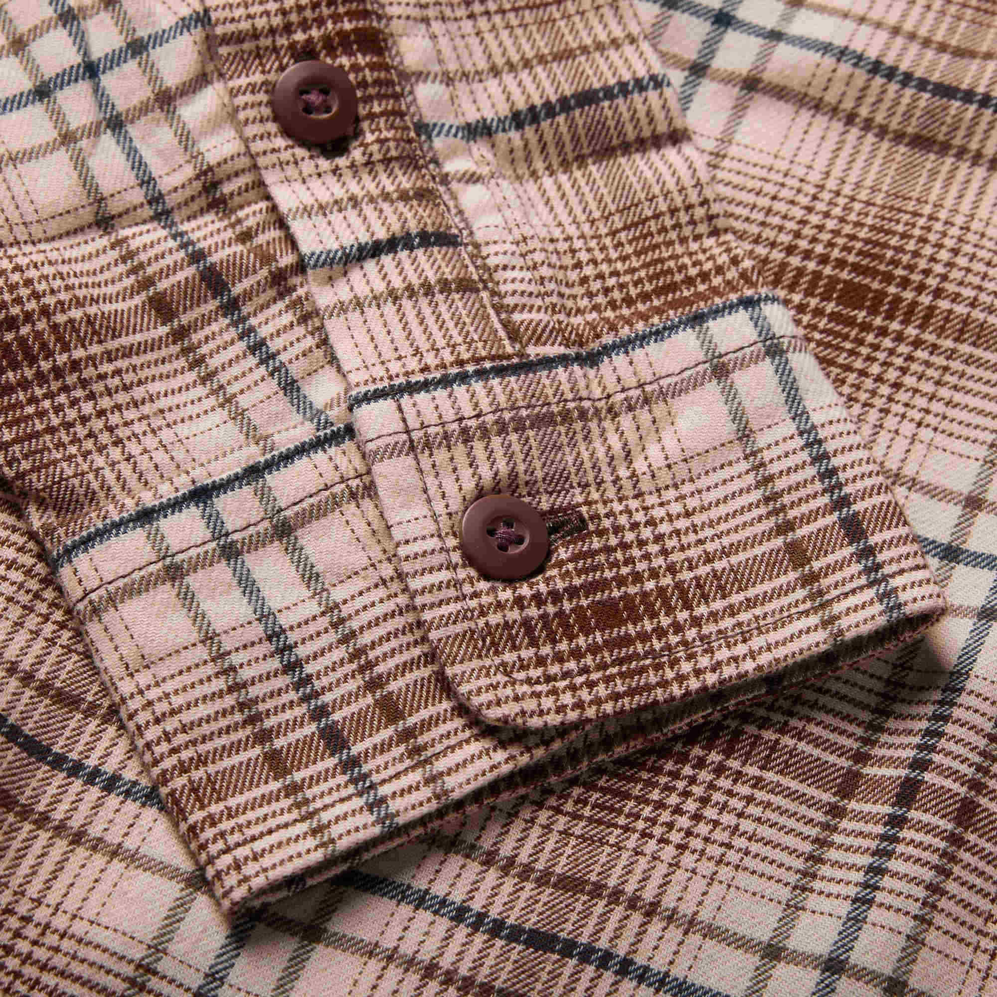 FOX Survivalist Stretch Flannel Shirt beige/brown 2XL Figure 6