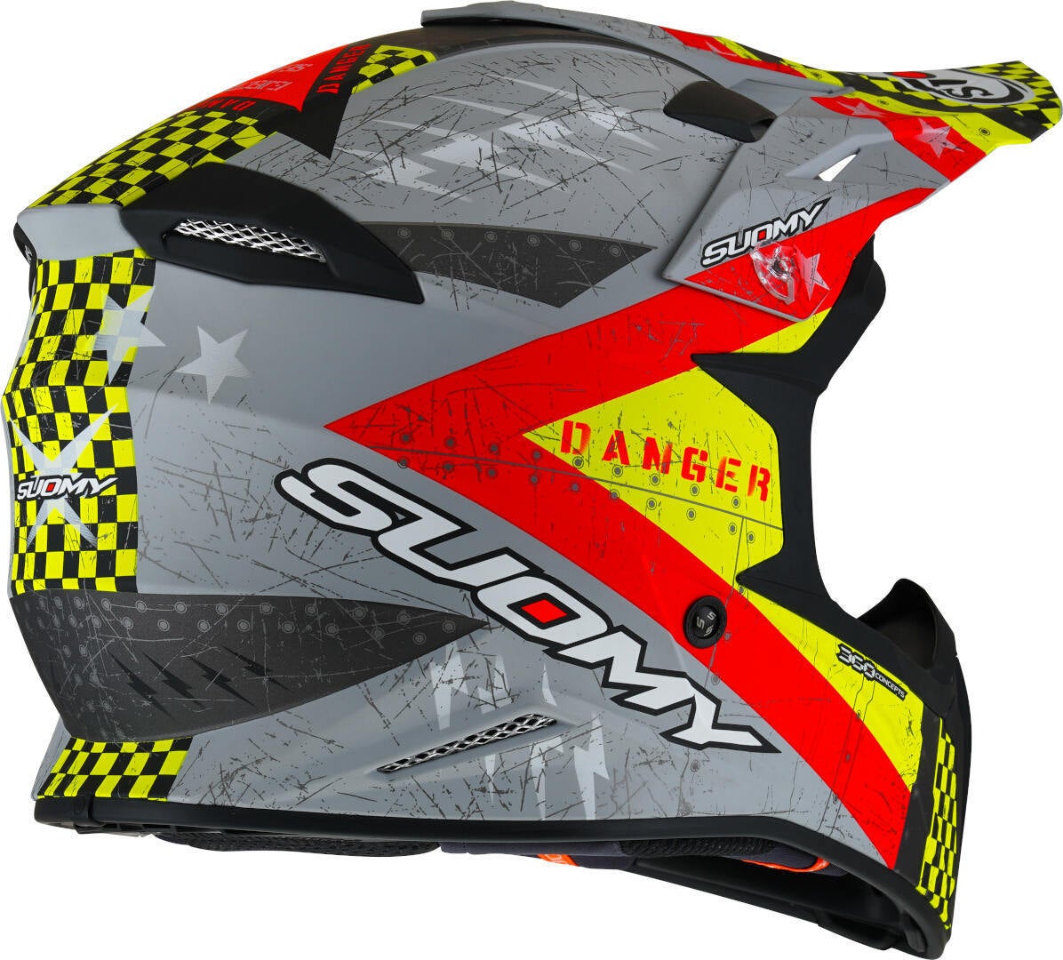Suomy X-Wing Jetfighter E06 Motocross Helm grau matt/rot XXL (63) Abbildung 3