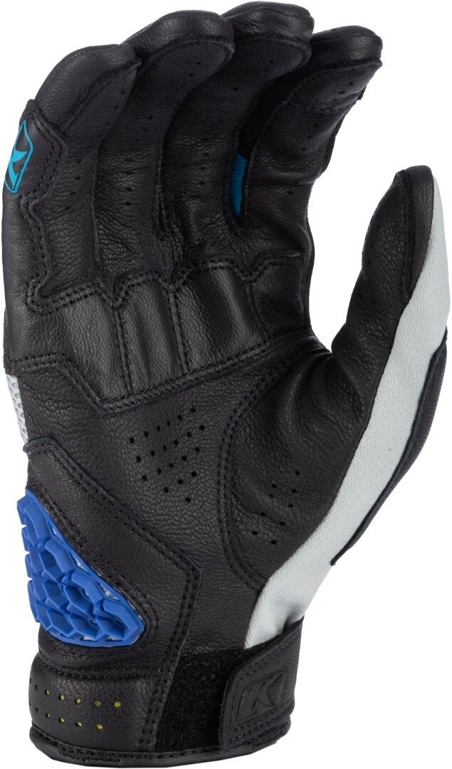 Klim Baja S4 2025 perforated Mesh Leather/Textile Enduro Motorcycle Gloves Perforeret mesh læder / tekstil enduro motorcykelhandsker blå/grå 3XL Figur 2