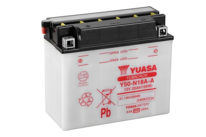 YUASA Yuasa convencional yuasa bateria sem ácido - Y50-N18A-a Bateria sem pacote de ácido Figura 1
