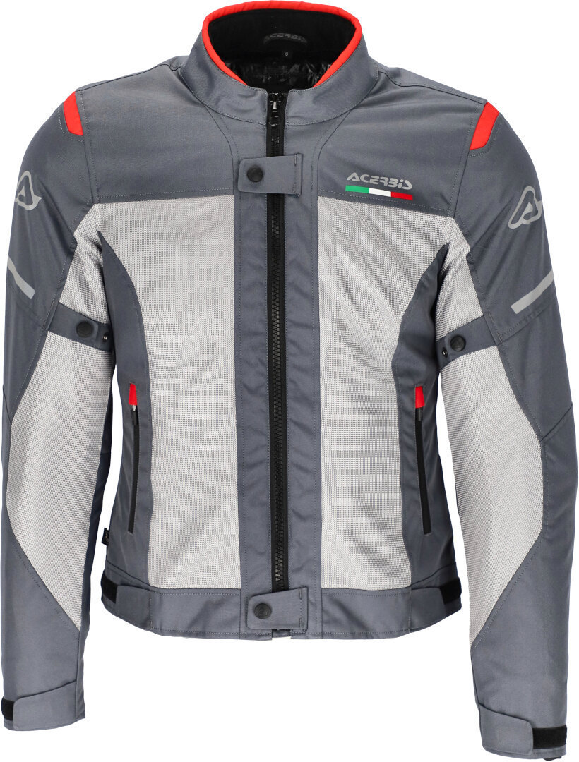 Acerbis On Road Ruby Dames Motorfiets Textiel Jas grijs/rood M Figuur 5
