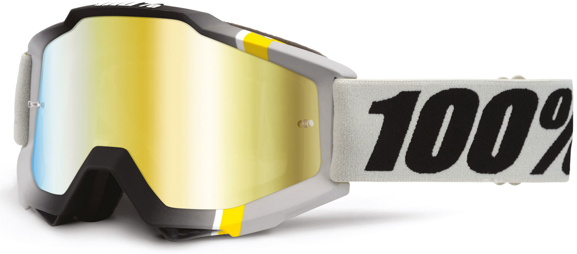 100% Accuri Extra Ochelari de motocross gri/negru/galben Figura 1