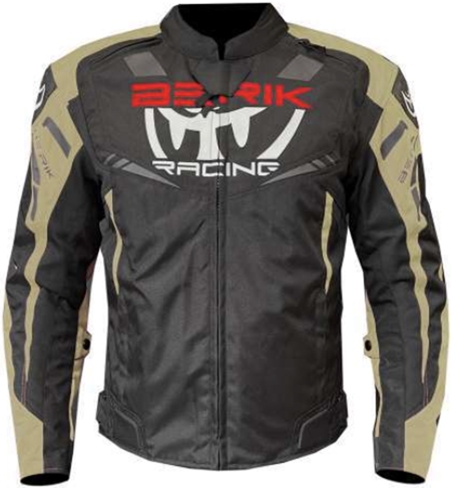 Berik Amras Jachetă impermeabilă Textil pentru motocicletă negru/kaki/roșu 52 Figura 1