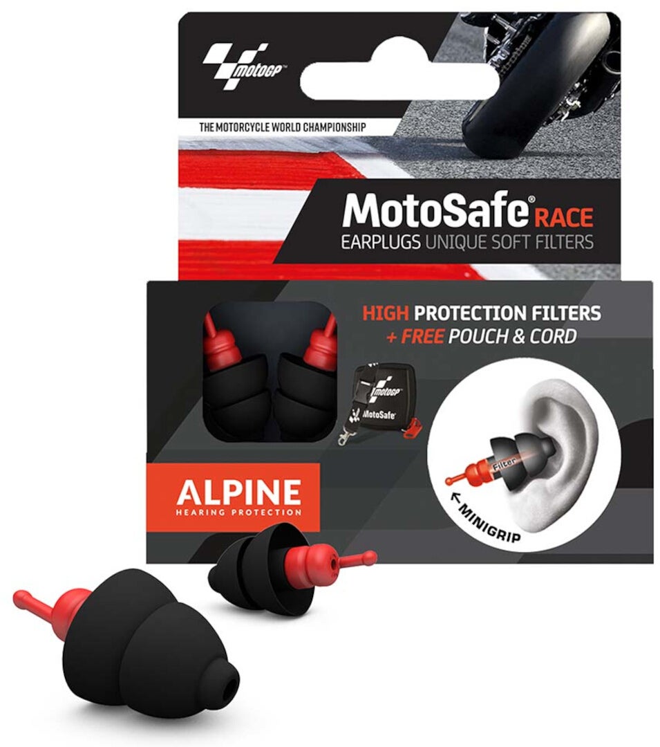 Alpine MotoSafe Race MotoGP Čepići za uši crna Univerzalna veličina Slika 2