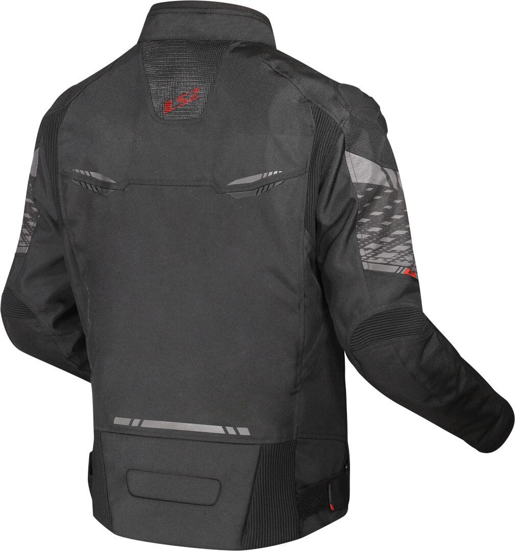 LS2 Apex waterproof Ladies Motorcycle Textile Jacket black/dark grey XL Figure 2