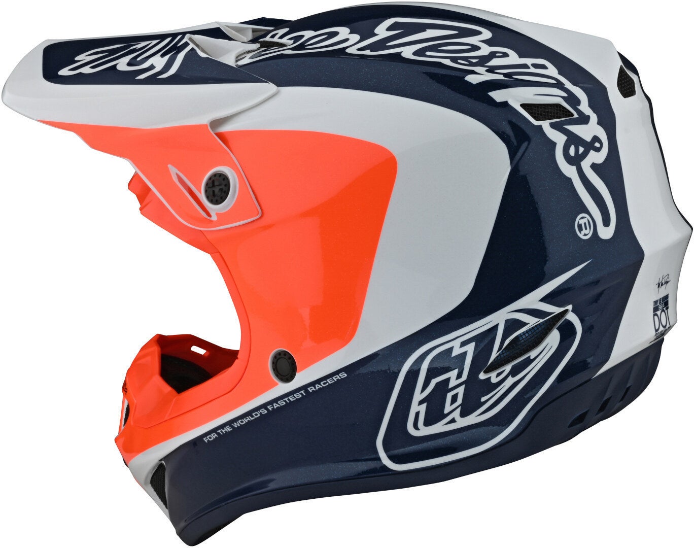 Troy Lee Designs SE4 Corsa Motocross Helm weiß/blau/orange M Abbildung 7