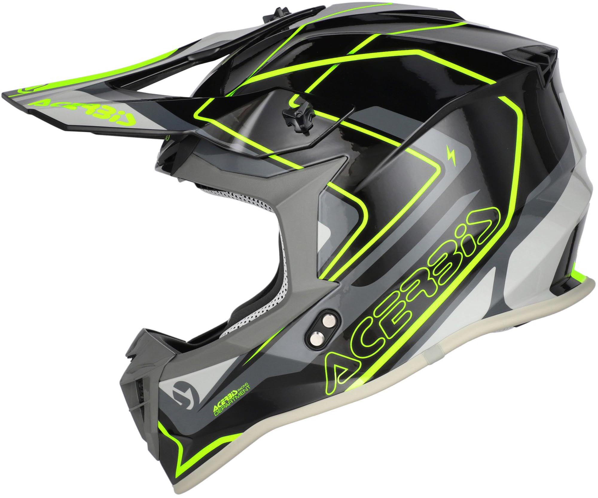 Acerbis Linear 2026 Cască de motocross negru/gri/fluo-galben M (57/58) Figura 3
