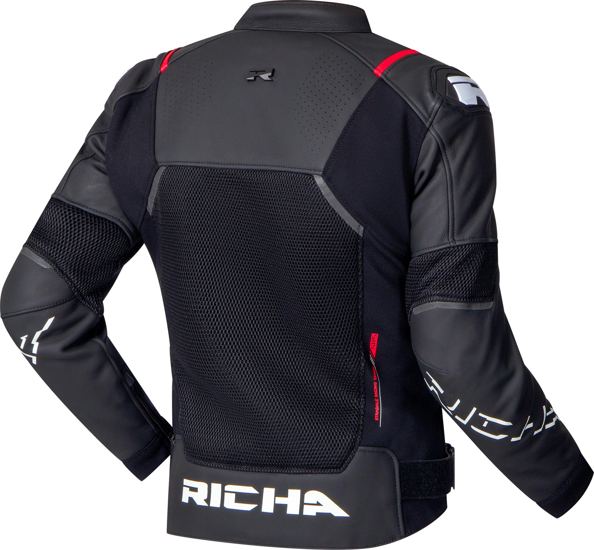 Richa Stradale Evo Veste en cuir moto Noir/Blanc 48 Figure 2