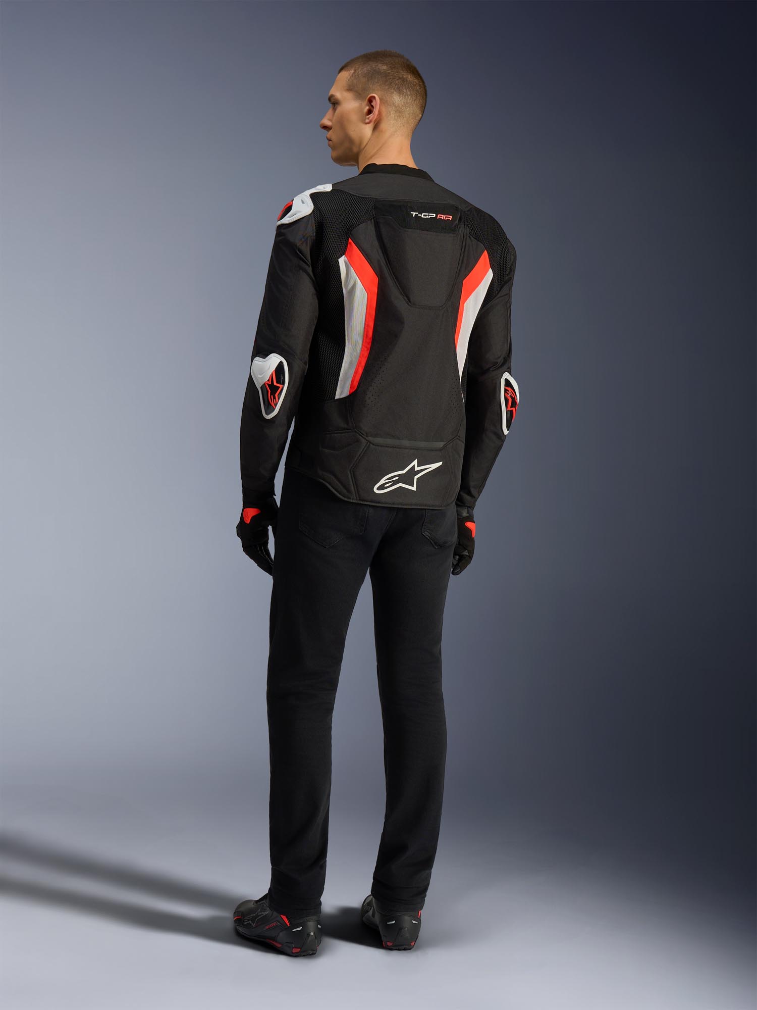 Alpinestars T-GP Air perforated Motorcycle Textile Jacket black/red/white M Figure 4