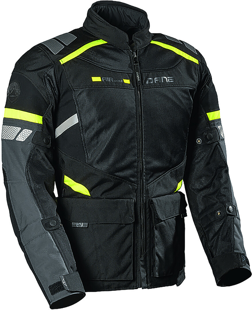 DANE Sundby Motorcykel tekstiljakke sort/gul 60 Figur 1