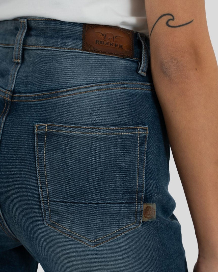 Rokker Rokkertech High Waist Light Blue Jeans Moto Donna 24 L30 Figura 4