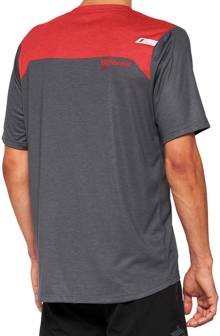 100% Airmatic Tricou de bicicletă cu mânecă scurtă Gri/Roșu XL Figura 2