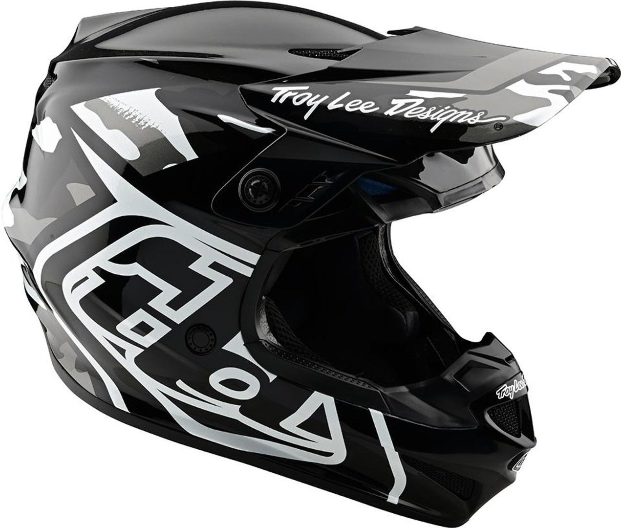 Troy Lee Designs GP Overload Camo Motokrosová přilba černobílá L Obrázek 3