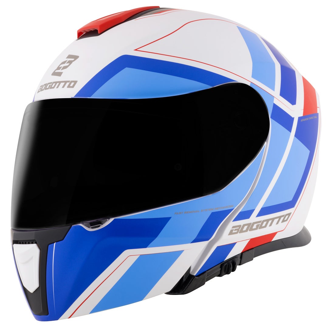 Bogotto FF403 Murata opklapbare helm blauw/rood/wit Verlies (59/60) Figuur 2