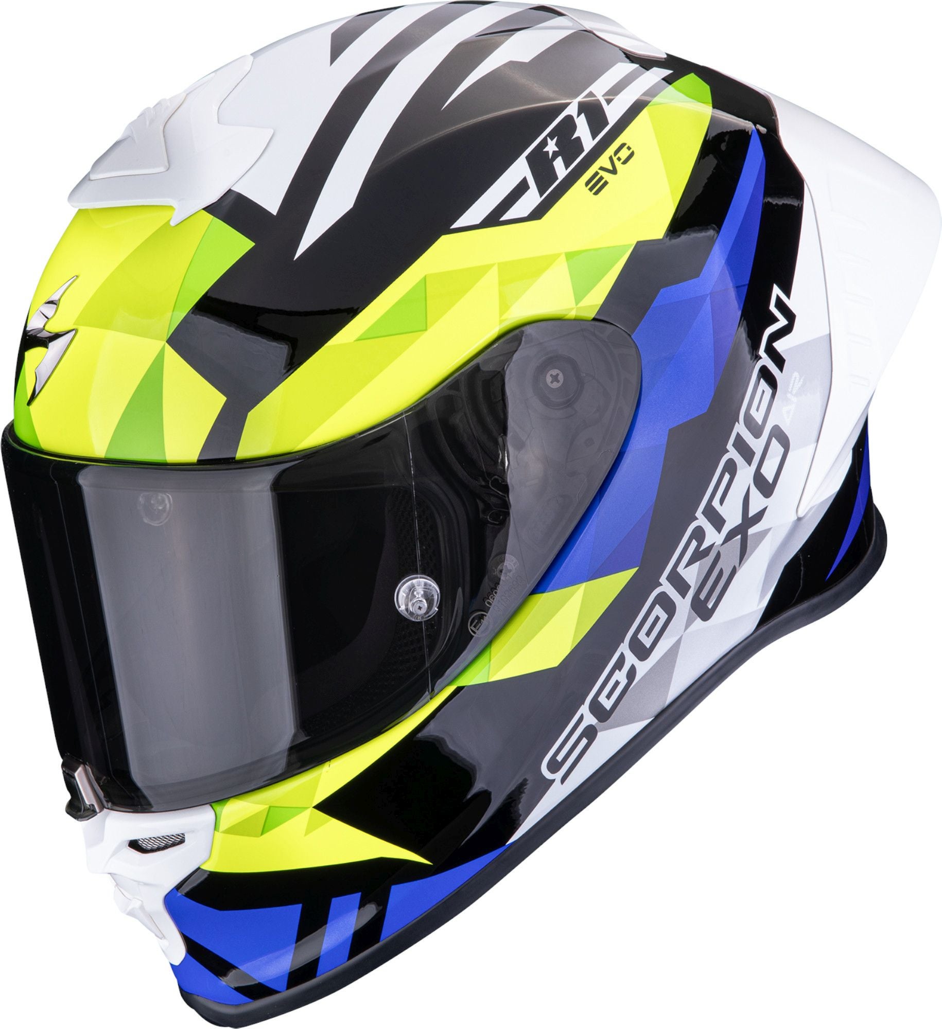 Scorpion EXO-R1 Evo II Air Valere Helm schwarz/blau/gelb L (59/60) Abbildung 1