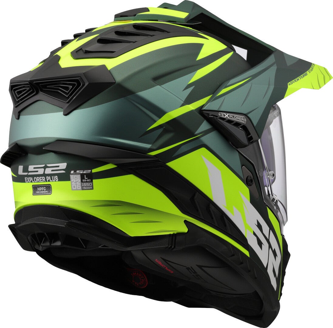 LS2 MX701 Explorer Spire Motocross Helm grün matt/neon-gelb M (57/58) Abbildung 5