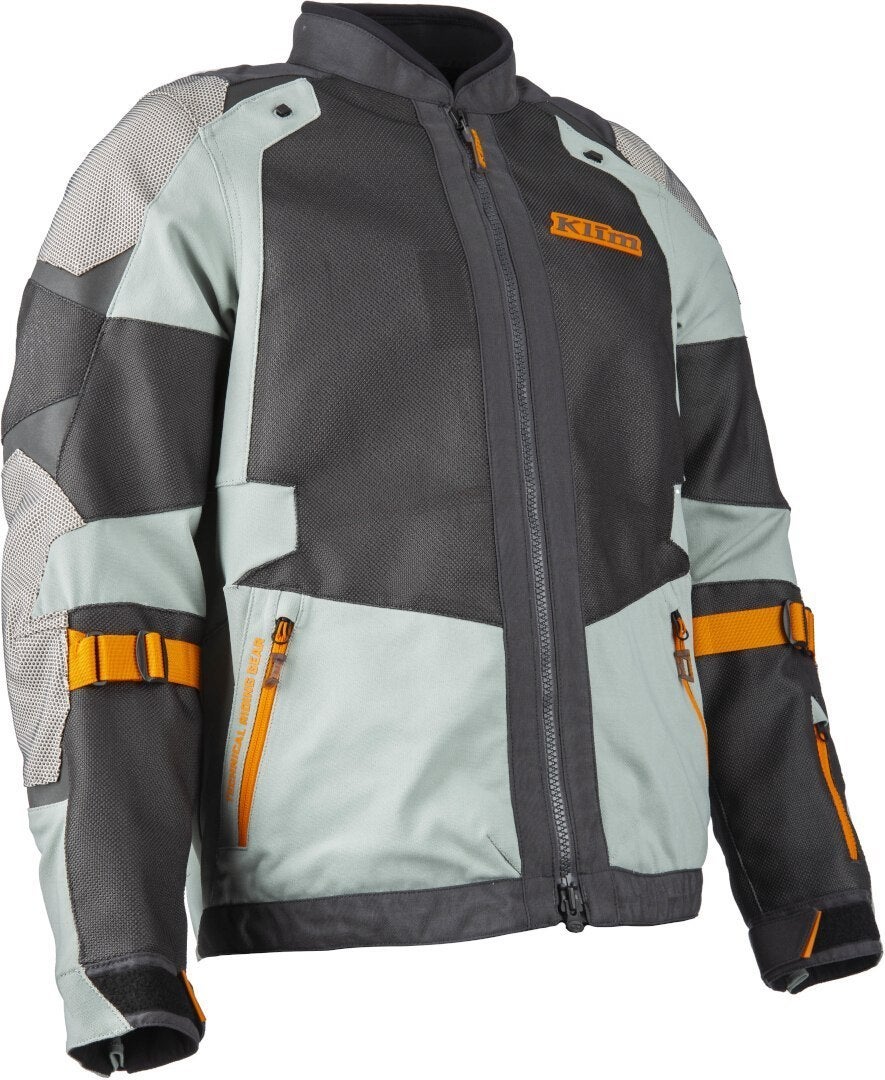 Klim Baja S4 Enduro Mesh Motorcycle Textile Jacket grey/mint/orange XXL Figure 3