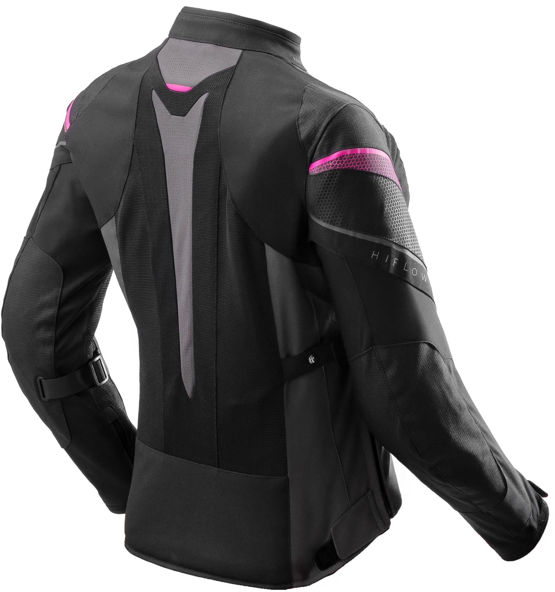 Side view of Rebelhorn Hiflow 5 waterproof Ladies Motorcycle Textile Jacket