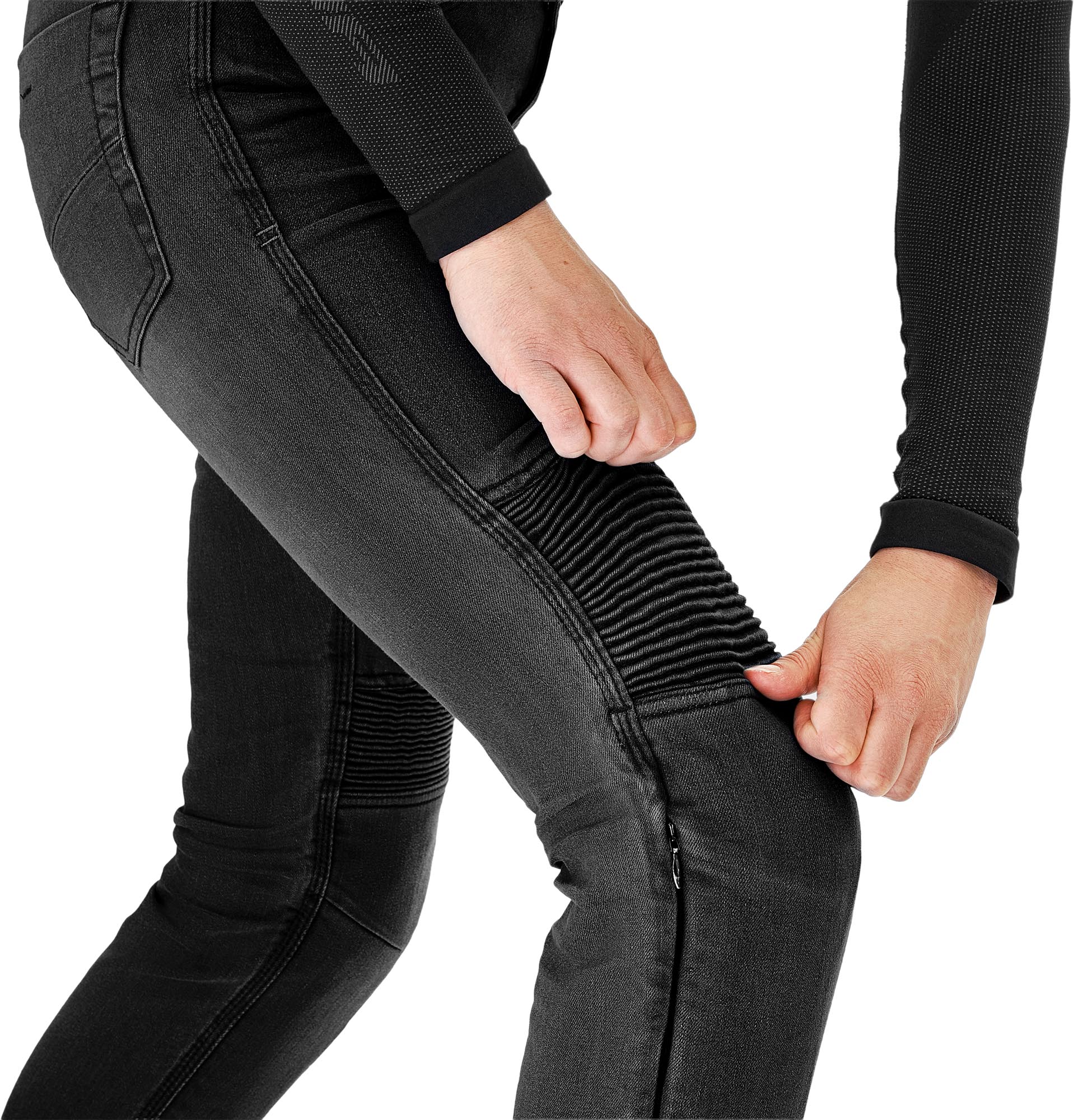 SHIMA Zenith Dame-motorsykkeljeans Svart 28/32 Figur 16