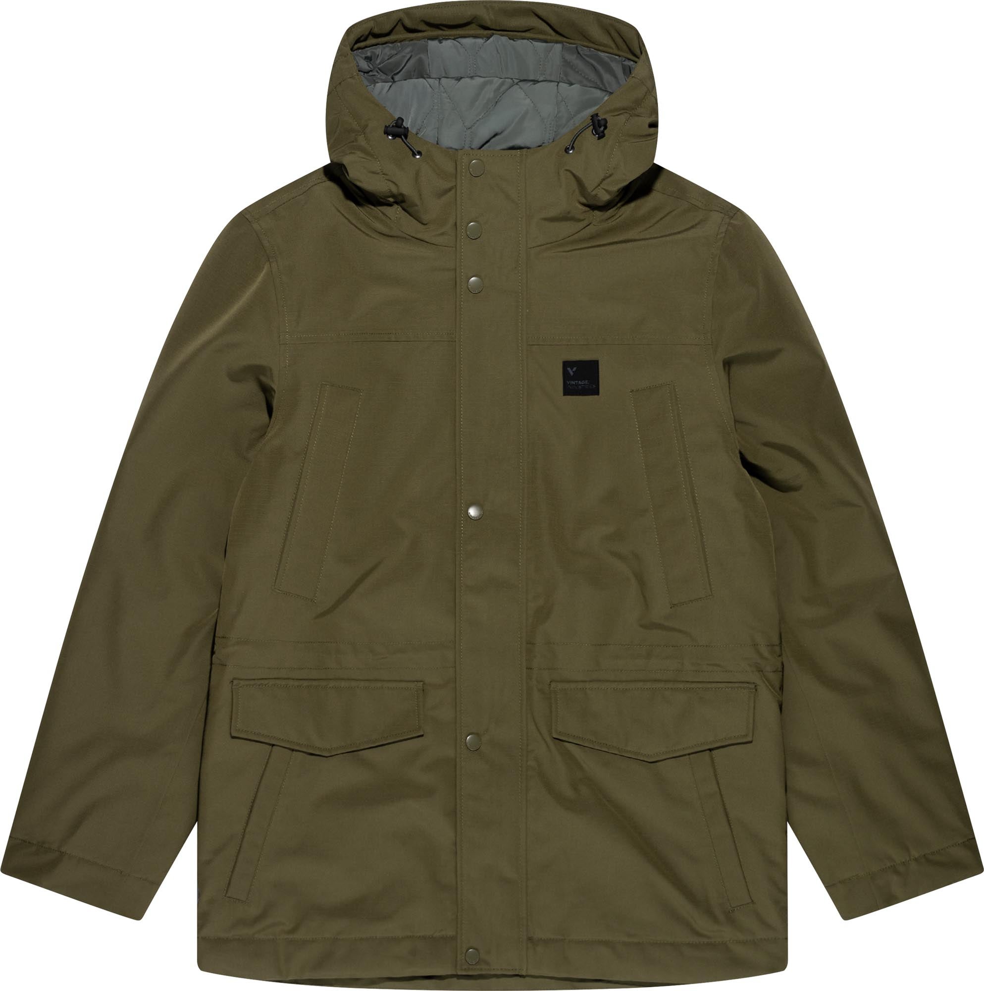 Vintage Industries Knox waterproof Parka Dark Olive S Figure 1