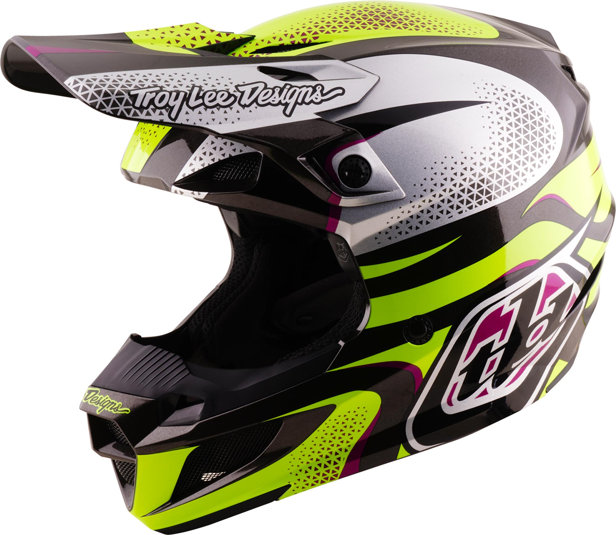 Troy Lee Designs SE5 Polycarbonate MIPS Aura Motocross-kypärä Keltainen/musta S (55/56) Kuva 1