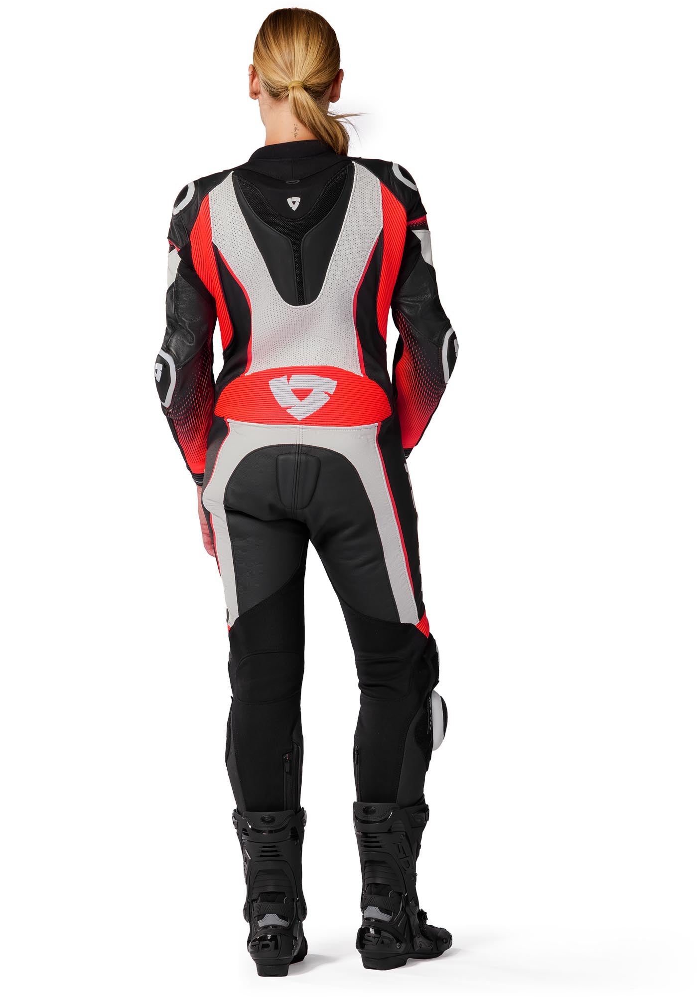 Revit Xena 4 Dames eendelig motorfiets lederen pak wit/rood 40 Figuur 6