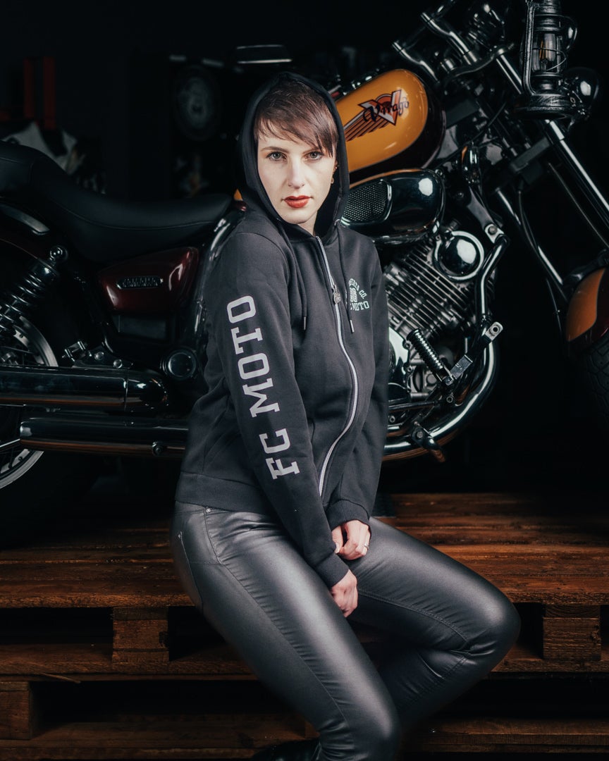 FC-Moto Moto-H Damer Zip Hættetrøje Sort XL Figur 3