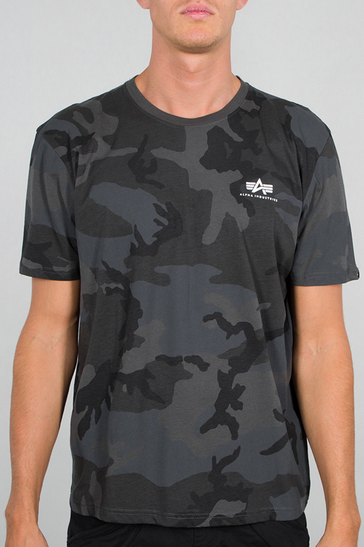 Alpha Industries Basic T Small Logo T-shirt Camuflagem Sombria M Figura 1