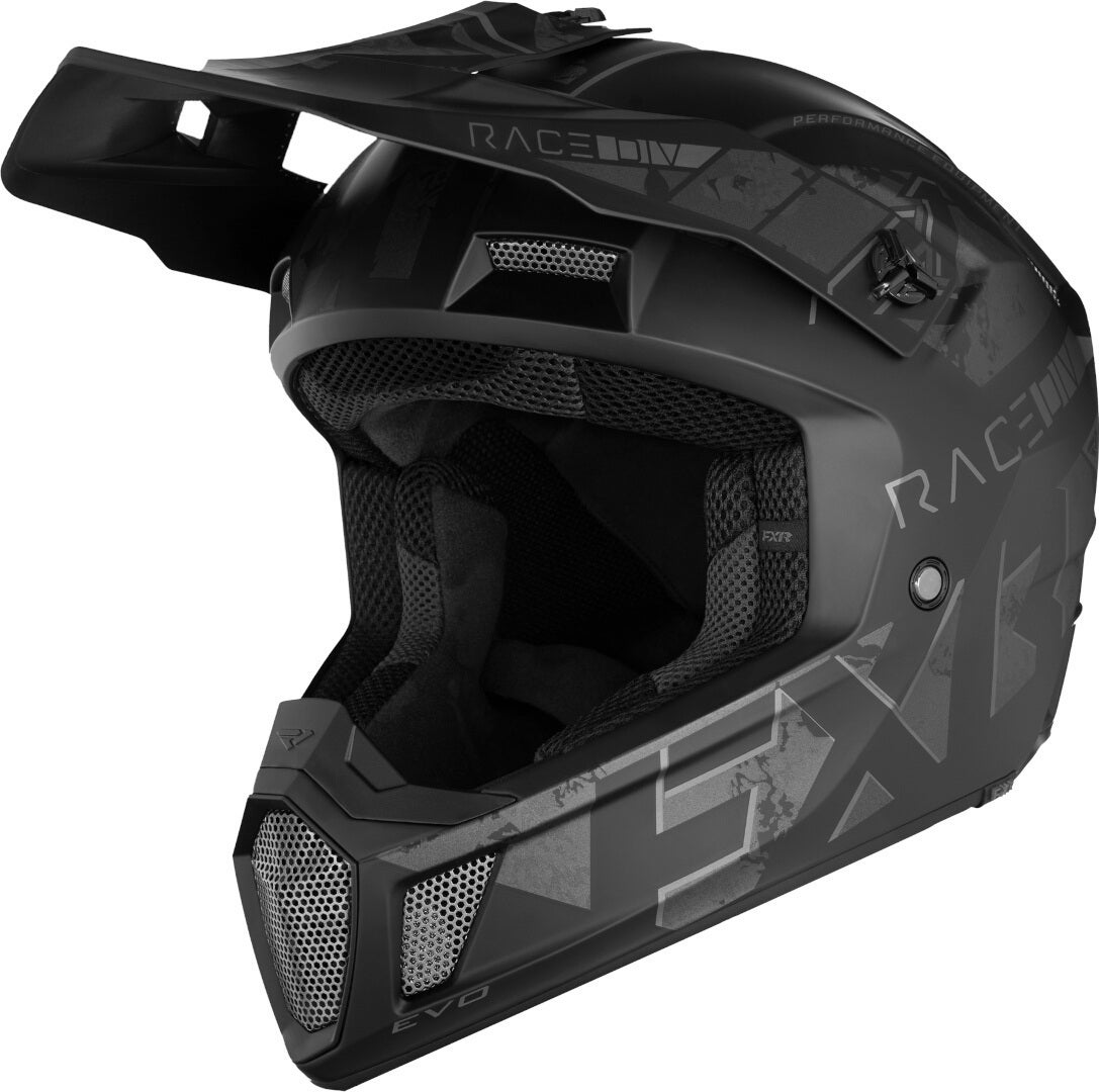 FXR Clutch Stealth Motocross hjelm sort mat/grå S (55/56) Figur 1