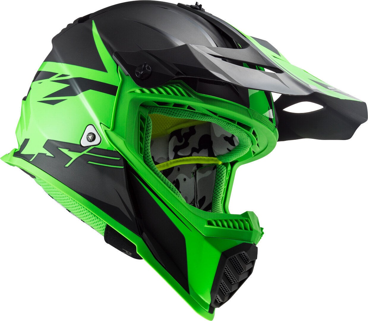 LS2 MX437 Fast Evo Roar Casque Motocross Noir mat/vert M (57/58) Figure 5