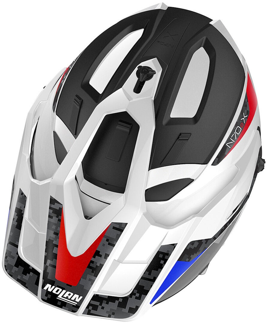 Nolan N70-2 X Torpedo N-Com Capacete branco/vermelho/azul S (56) Figura 3