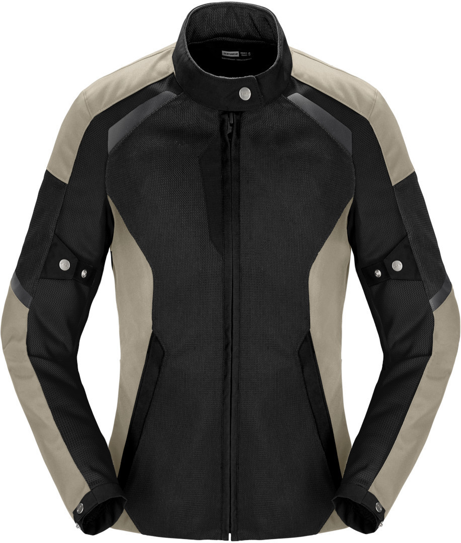 Spidi Tek Net Ladies Motorcycle Jacket black/olive M Figure 1