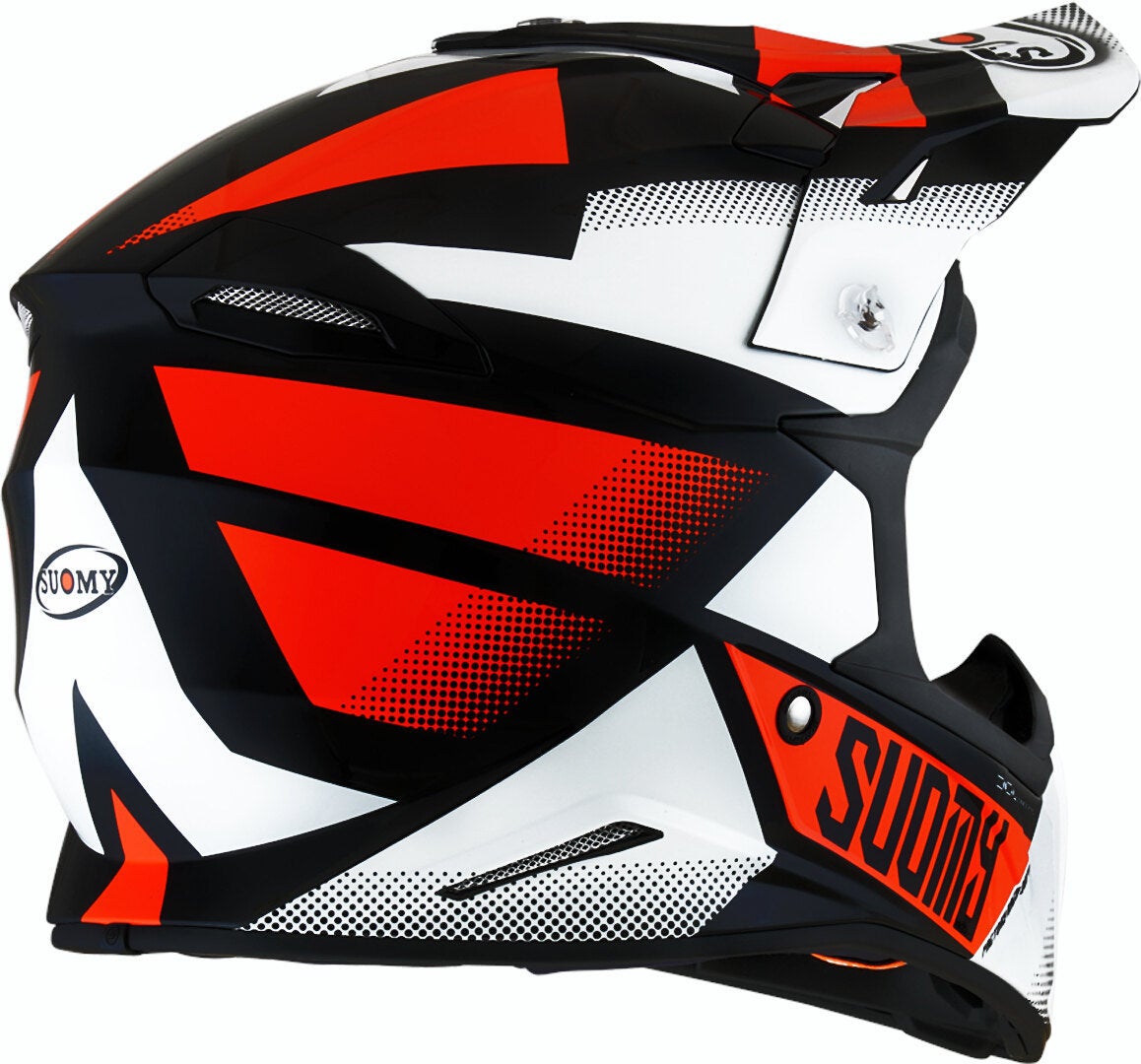 Suomy X-Wing Grip Capacete de motocross preto/branco/laranja S Figura 3