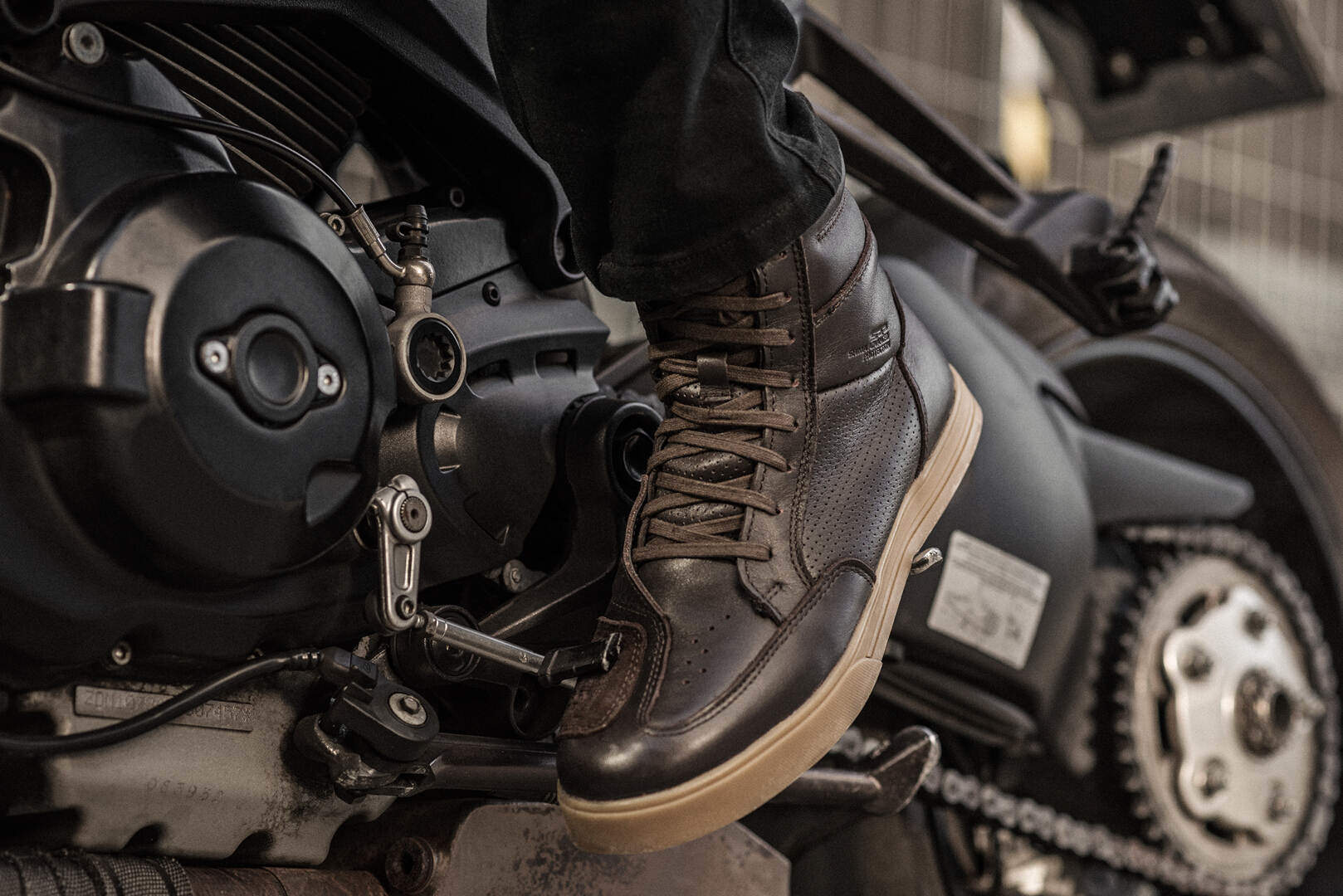 SHIMA Blake perforowane buty motocyklowe brązowy 45 Rysunek 2