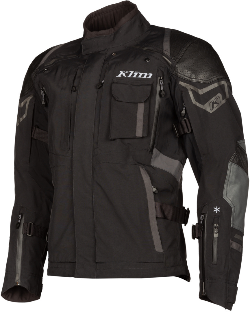 Klim Kodiak Motorcycle Textile Jacket black/grey 31 Figure 1