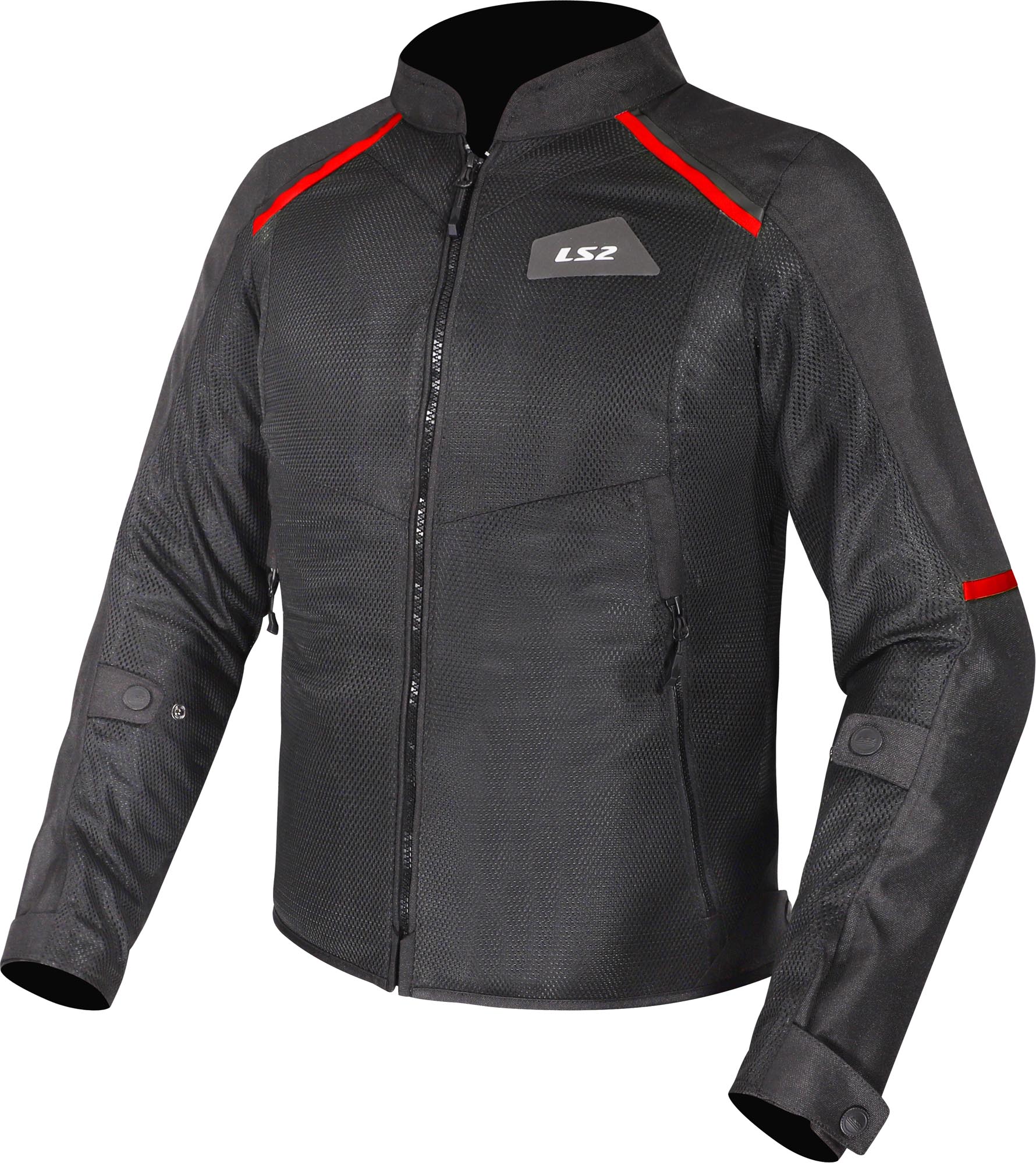 LS2 Breeze Motorcycle Textile Jacket black/red 2XL Figure 1
